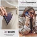 Custodia a portafoglio in pelle di vitello con blocco RFID Samsung Galaxy Z Flip7 Caseme 033 - Viola