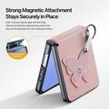 Custodia Samsung Galaxy Z Flip7 Dux Ducis Luvy con anello per le dita e cinturino per la mano