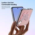 Custodia Samsung Galaxy Z Flip7 Dux Ducis Luvy con anello per le dita e cinturino per la mano