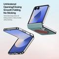 Custodia per Samsung Galaxy Z Flip7 Dux Ducis Luvy con anello per le dita e cinturino per la mano - Blu cielo / Cuore