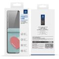 Custodia per Samsung Galaxy Z Flip7 Dux Ducis Luvy con anello per le dita e cinturino per la mano - Blu cielo / Cuore