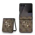 Custodia Ibrida Guess 4G Big Metal Logo per Samsung Galaxy Z Flip7 - Marrone