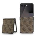Custodia ad anello colorata per Samsung Galaxy Z Flip7 Guess 4G - Compatibile con MagSafe - Marrone