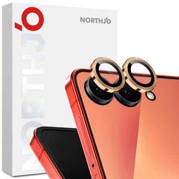 Set di protezioni per obiettivo della fotocamera Northjo Samsung Galaxy Z Flip7 - Oro
