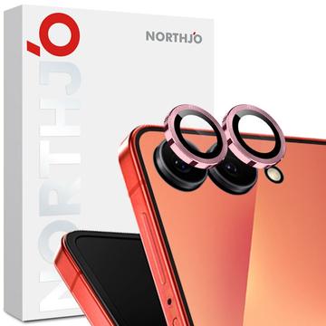 Set di protezioni per obiettivo della fotocamera Northjo Samsung Galaxy Z Flip7 - Rosa