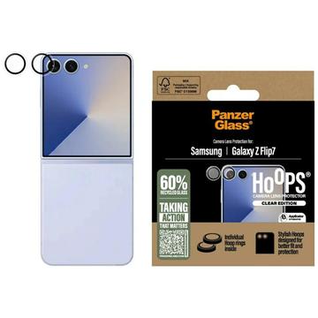 Protezione della lente della fotocamera PanzerGlass Hoops per Samsung Galaxy Z Flip7 - Trasparente