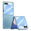 Samsung Galaxy Z Flip7 Custodia in plastica con protezione dello schermo esterna in vetro temperato - Baby Blue