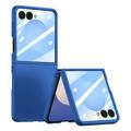 Samsung Galaxy Z Flip7 Custodia in plastica con protezione dello schermo esterna in vetro temperato - Blu scuro