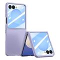 Samsung Galaxy Z Flip7 Custodia in plastica con protezione dello schermo in vetro temperato - Viola
