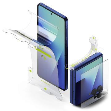Set di protezione Samsung Galaxy Z Flip7 Ringke 3-in-1 Pro - Chiaro - 3 pezzi.