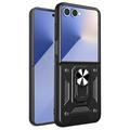 Custodia ibrida con anello rotante e protezione per fotocamera per Samsung Galaxy Z Flip7 - Nera