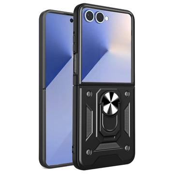 Custodia ibrida con anello rotante e protezione per fotocamera per Samsung Galaxy Z Flip7