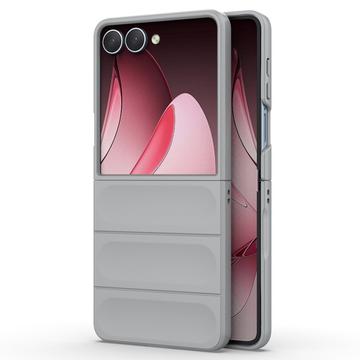 Cover in TPU Rugged per Samsung Galaxy Z Flip7 - Grigio Chiaro