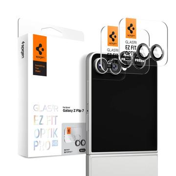 Samsung Galaxy Z Flip7 Spigen Glas.tR Ez Fit Optik Pro Proteggi Obiettivo Fotocamera - 2 Pezzi - Nero