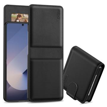 Custodia a portafoglio con magnete e supporto Tech-Protect per Samsung Galaxy Z Flip7 - Nero