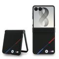 Custodia magnetica Samsung Galaxy Z Flip8 BMW M Perforated Tricolor Stripe - Nera