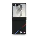 Custodia magnetica Samsung Galaxy Z Flip8 BMW M Perforated Tricolor Stripe - Nera