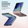 Custodia Samsung Galaxy Z Flip8 Dux Ducis Luvy con anello per le dita e cinturino per la mano - Rosa chiaro / Farfalla
