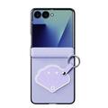 Custodia Samsung Galaxy Z Flip8 Dux Ducis Luvy con anello per le dita e cinturino per la mano - Viola / Conchiglia