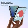 Custodia per Samsung Galaxy Z Flip8 Dux Ducis Luvy con anello per le dita e cinturino per la mano - Blu cielo / Cuore