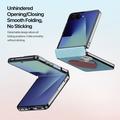 Custodia per Samsung Galaxy Z Flip8 Dux Ducis Luvy con anello per le dita e cinturino per la mano - Blu cielo / Cuore