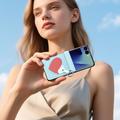 Custodia per Samsung Galaxy Z Flip8 Dux Ducis Luvy con anello per le dita e cinturino per la mano - Blu cielo / Cuore