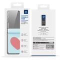 Custodia per Samsung Galaxy Z Flip8 Dux Ducis Luvy con anello per le dita e cinturino per la mano - Blu cielo / Cuore