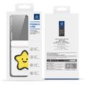 Custodia per Samsung Galaxy Z Flip8 Dux Ducis Luvy con anello per le dita e cinturino per la mano - Bianco / Stella