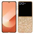 Custodia ibrida per Samsung Galaxy Z Flip8 Serie Glitter - Color Oro
