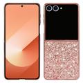 Custodia ibrida per Samsung Galaxy Z Flip8 Serie Glitter - Rosa Oro