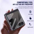 Samsung Galaxy Z Flip8 Custodia in plastica con pellicola esterna in vetro temperato - Nera