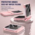 Samsung Galaxy Z Flip8 Custodia in plastica con pellicola esterna in vetro temperato - Rosa
