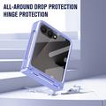 Samsung Galaxy Z Flip8 Custodia in plastica con protezione dello schermo in vetro temperato - Viola