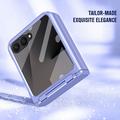 Samsung Galaxy Z Flip8 Custodia in plastica con protezione dello schermo in vetro temperato - Viola