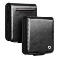 Custodia in pelle a portafoglio Samsung Galaxy Z Flip8 Qialino Classic - nera