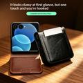 Custodia in pelle a portafoglio Samsung Galaxy Z Flip8 Qialino Classic - nera