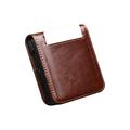 Custodia in pelle a portafoglio Samsung Galaxy Z Flip8 Qialino Classic - Marrone Scuro