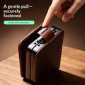 Custodia in pelle a portafoglio Samsung Galaxy Z Flip8 Qialino Classic - Marrone Scuro