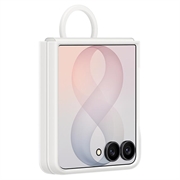 Samsung Galaxy Z Flip8 Cover in Silicone con Anello EF-EF776CWEGWW - Crema