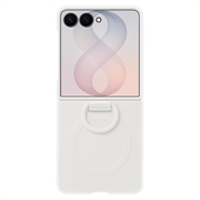 Samsung Galaxy Z Flip8 Cover in Silicone con Anello EF-EF776CWEGWW - Crema