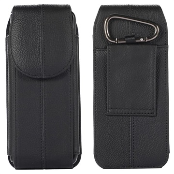 Custodia Orizzontale in Pelle Stile Holster per iPhone 11 Pro - Nera