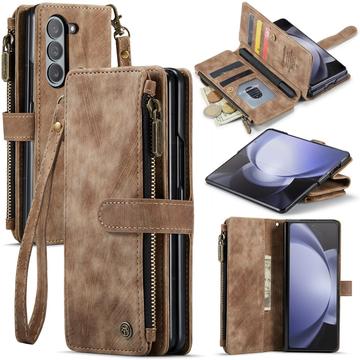 Custodia a Portafoglio Multifunzionale Caseme C30 per Samsung Galaxy Z Fold6 - Marrone