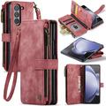 Custodia a Portafoglio Multifunzionale Caseme C30 per Samsung Galaxy Z Fold6 - Rosso