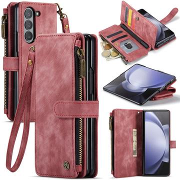 Custodia a Portafoglio Multifunzionale Caseme C30 per Samsung Galaxy Z Fold6 - Rosso