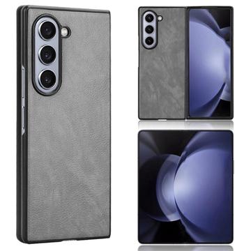 Custodia in Plastica Rivestita per Samsung Galaxy Z Fold6 - Grigio