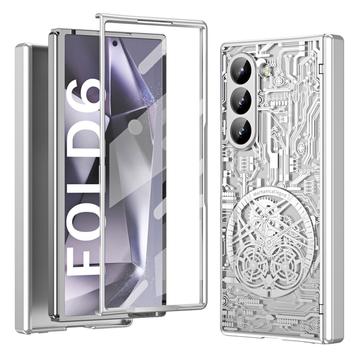 Samsung Galaxy Z Fold6 Mechanical Legend Custodia in plastica placcata - Argento