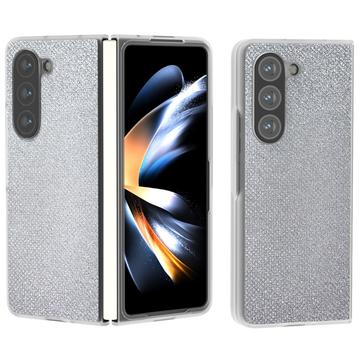 Custodia ibrida con texture strass per Samsung Galaxy Z Fold6 - Argento
