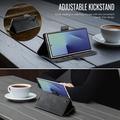 Custodia a portafoglio in pelle di vitello con blocco RFID Samsung Galaxy Z Fold7 Caseme 033 - Nera
