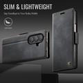 Custodia a portafoglio in pelle di vitello con blocco RFID Samsung Galaxy Z Fold7 Caseme 033 - Nera