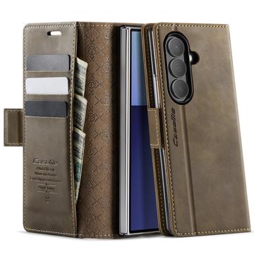 Custodia a portafoglio in pelle di vitello con blocco RFID Samsung Galaxy Z Fold7 Caseme 033